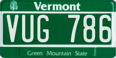 VT license plate VUG786