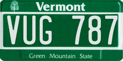 VT license plate VUG787