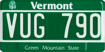 VT license plate VUG790