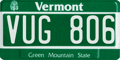 VT license plate VUG806