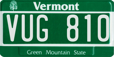 VT license plate VUG810