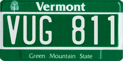 VT license plate VUG811