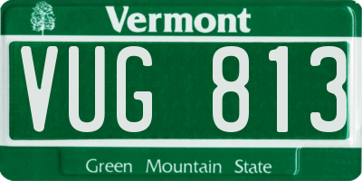 VT license plate VUG813