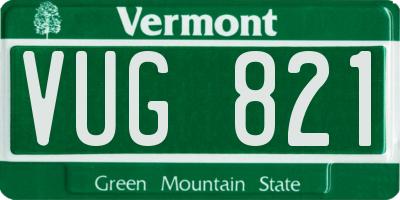 VT license plate VUG821