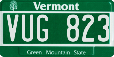VT license plate VUG823
