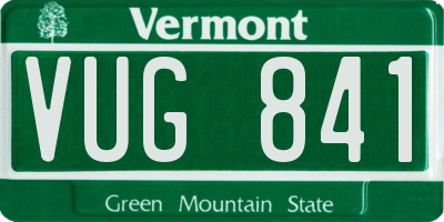 VT license plate VUG841