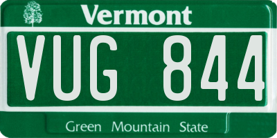VT license plate VUG844