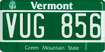 VT license plate VUG856