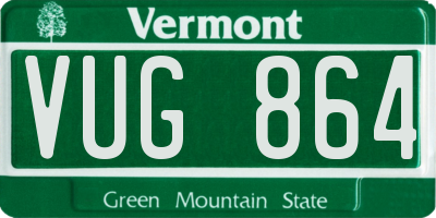 VT license plate VUG864