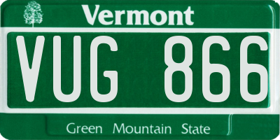 VT license plate VUG866
