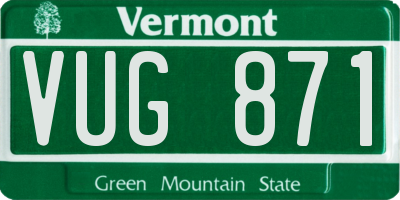 VT license plate VUG871