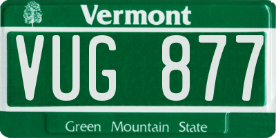 VT license plate VUG877