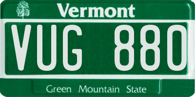 VT license plate VUG880