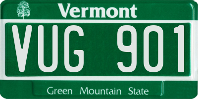 VT license plate VUG901