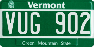 VT license plate VUG902