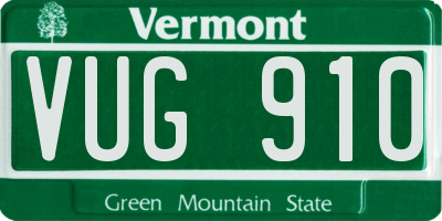VT license plate VUG910