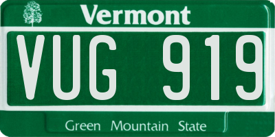 VT license plate VUG919