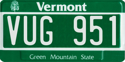 VT license plate VUG951