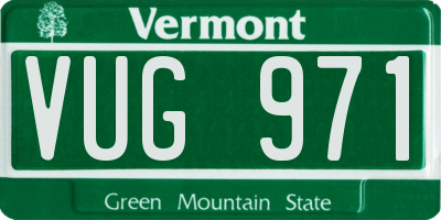 VT license plate VUG971