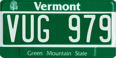 VT license plate VUG979