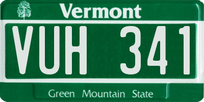 VT license plate VUH341