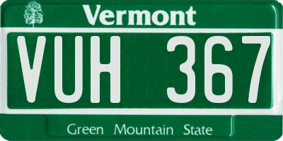 VT license plate VUH367