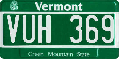 VT license plate VUH369