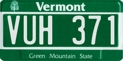 VT license plate VUH371