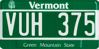 VT license plate VUH375