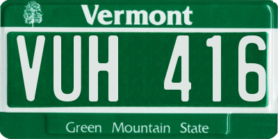VT license plate VUH416