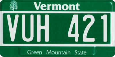 VT license plate VUH421