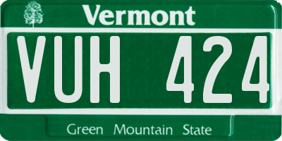 VT license plate VUH424