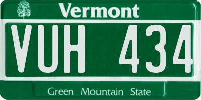 VT license plate VUH434