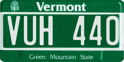 VT license plate VUH440