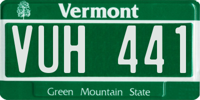 VT license plate VUH441