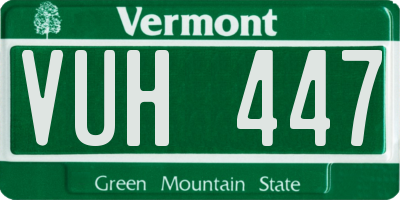 VT license plate VUH447