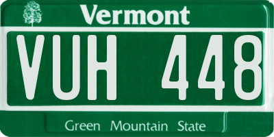 VT license plate VUH448