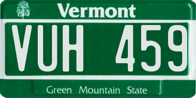 VT license plate VUH459