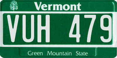 VT license plate VUH479