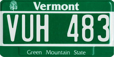 VT license plate VUH483