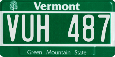 VT license plate VUH487