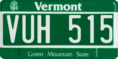 VT license plate VUH515