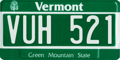 VT license plate VUH521