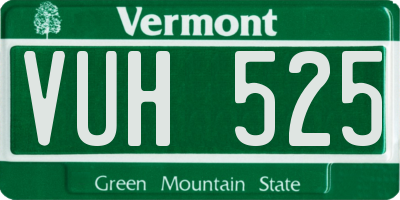 VT license plate VUH525