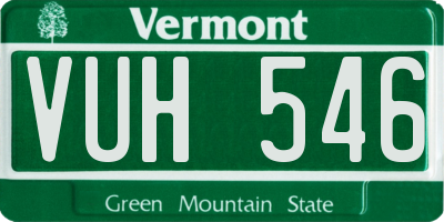 VT license plate VUH546