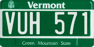 VT license plate VUH571
