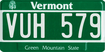 VT license plate VUH579