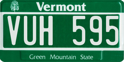 VT license plate VUH595
