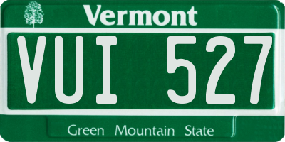 VT license plate VUI527