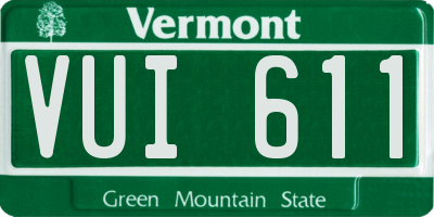 VT license plate VUI611